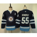 Jets 55 Mark Scheifele Navy Women Adidas Jersey
