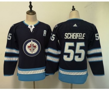 Jets 55 Mark Scheifele Navy Women Adidas Jersey