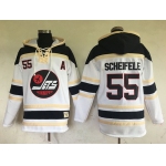 Men's Winnipeg Jets #55 Mark Scheifele White 2017 Winter Classic Stitched NHL Old Time Hockey Hoodie