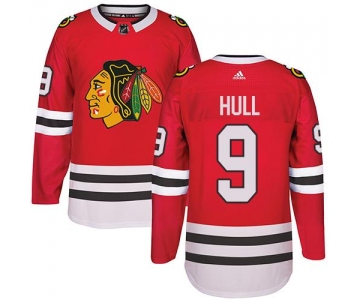 Adidas Chicago Blackhawks #9 Bobby Hull Red Home Authentic Stitched NHL Jersey