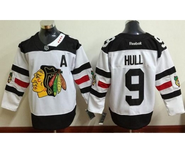 Men's Chicago Blackhawks #9 Bobby Hull Reebok White 2016 Stadium Series Premier Jersey