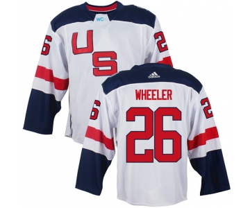 Men's Team USA #26 Blake Wheeler White 2016 World Cup of Hockey Game Jersey