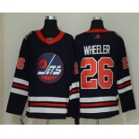 Men's Winnipeg Jets #26 Blake Wheeler Navy Blue 2019 Heritage Classic Adidas Stitched NHL Jersey