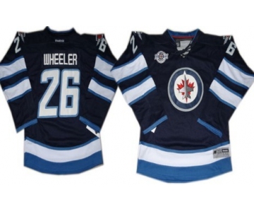 Winnipeg Jets #26 Blake Wheeler Navy Blue Kids Jersey
