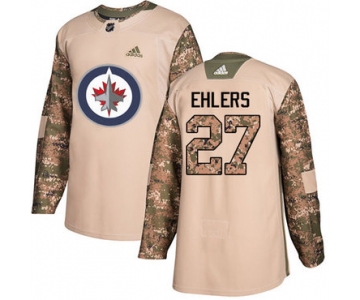 Adidas Jets #27 Nikolaj Ehlers Camo Authentic 2017 Veterans Day Stitched NHL Jersey