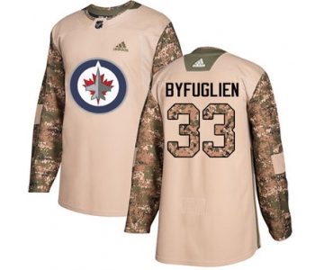 Adidas Jets #33 Dustin Byfuglien Camo Authentic 2017 Veterans Day Stitched NHL Jersey