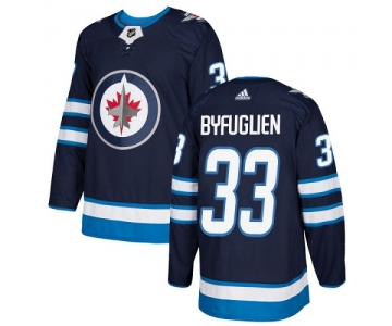 Adidas Jets #33 Dustin Byfuglien Navy Blue Home Authentic Stitched NHL Jersey