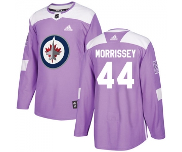 Adidas Jets #44 Josh Morrissey Purple Authentic Fights Cancer Stitched NHL Jersey