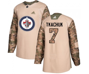 Adidas Jets #7 Keith Tkachuk Camo Authentic 2017 Veterans Day Stitched NHL Jersey