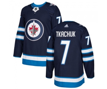 Adidas Jets #7 Keith Tkachuk Navy Blue Home Authentic Stitched NHL Jersey