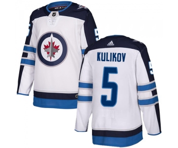 Adidas NHL Winnipeg Jets #5 Dmitry Kulikov Away White Authentic Jersey