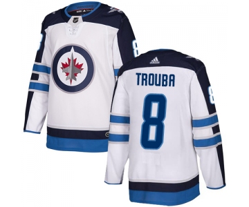 Adidas NHL Winnipeg Jets #8 Jacob Trouba Away White Authentic Jersey