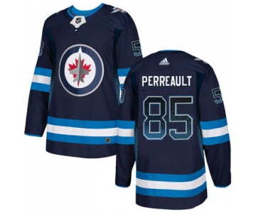 Men's Winnipeg Jets #85 Mathieu Perreault Navy Drift Fashion Adidas Jersey