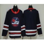 Men's Winnipeg Jets Blank Navy Blue 2019 Heritage Classic Adidas Stitched NHL Jersey
