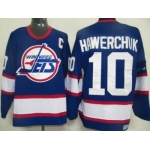 Winnipeg Jets #10 Dale Hawerchuk Navy Blue Throwback CCM Jersey