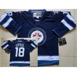 Winnipeg Jets #18 Bryan Little Navy Blue Jersey