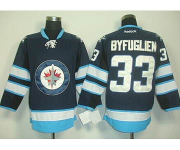 Winnipeg Jets #33 Dustin Byfuglien Navy Blue Jersey