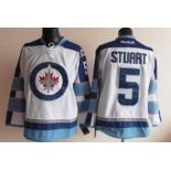 Winnipeg Jets #5 Mark Stuart White Jersey