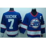 Winnipeg Jets #7 Keith Tkachuk Navy Blue Throwback CCM Jersey