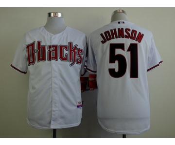 Arizona Diamondbacks #51 Randy Johnson White Cool Base Jersey