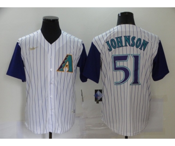 Diamondbacks 51 Randy Johnson White Nike 2020 Cool Base Jersey