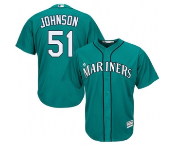 Mariners #51 Randy Johnson Green Cool Base Stitched Youth Baseball Jersey