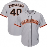 Giants #40 Madison Bumgarner Grey Road Cool Base Stitched Youth Baseball Jersey