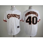 Men's San Francisco Giants #40 Madison Bumgarner 1989 White Majestic Jersey