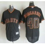 Men's San Francisco Giants #40 Madison Bumgarner Alternate Black 2015 MLB Cool Base Jersey