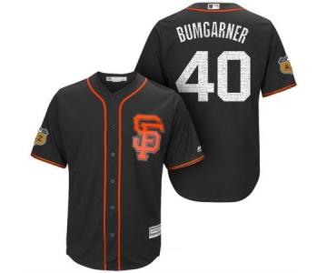 Men's San Francisco Giants #40 Madison Bumgarner Black 2017 Spring Training Stitched MLB Majestic Cool Base Jersey