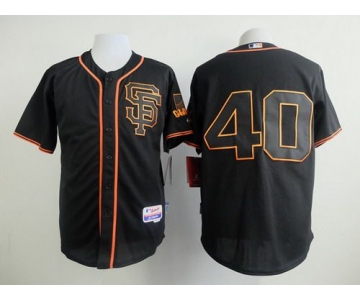 San Francisco Giants #40 Madison Bumgarner 2015 Black SF Edition Jersey