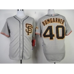 San Francisco Giants #40 Madison Bumgarner Gray SF Edition Jersey