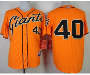 San Francisco Giants #40 Madison Bumgarner Orange Jersey