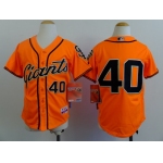 San Francisco Giants #40 Madison Bumgarner Orange Kids Jersey