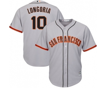 San Francisco Giants #10 Evan Longoria Grey New Cool Base Road Stitched MLB Jersey