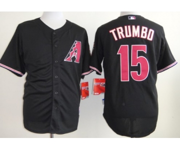 Arizona Diamondbacks #15 Mark Trumbo Black Jersey