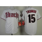 Arizona Diamondbacks #15 Mark Trumbo White Jersey