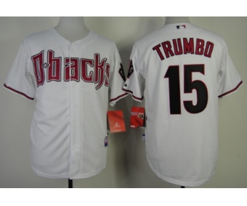 Arizona Diamondbacks #15 Mark Trumbo White Jersey