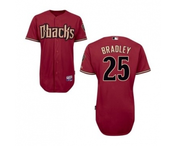 Arizona Diamondbacks #25 Archie Bradley Official Red Authentic Men's Majestic Alternate Cool Base Jersey