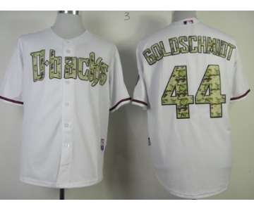 Arizona Diamondbacks #44 Paul Goldschmidt White With Camo Jersey
