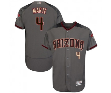 Diamondbacks #4 Ketel Marte Gray Flexbase Authentic Collection Stitched Baseball Jersey