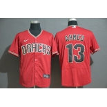 Men's Arizona Diamondback #13 Nick Ahmed Red Stitched Nike MLB Flex Base Jersey