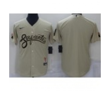 Men's Arizona Diamondback Blank Gold 2021 City Connect Stitched MLB Cool Base Nike Jersey