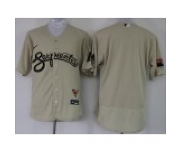Men's Arizona Diamondback Blank Gold 2021 City Connect Stitched MLB Flex Base Nike Jersey