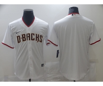 Men's Arizona Diamondback Blank White Stitched MLB Cool Base Nike Jersey