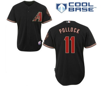Men's Arizona Diamondbacks #11 A. J. Pollock Alternate Black MLB Cool Base Jersey