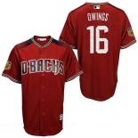 Men's Arizona Diamondbacks #16 Chris Owings Red 2017 Spring Training Stitched MLB Majestic Cool Base Jersey