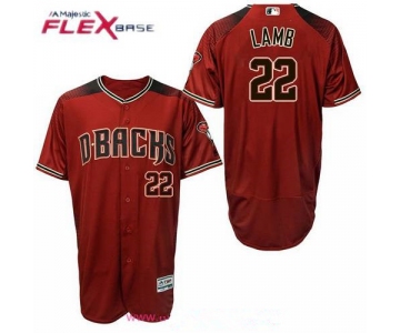 Men's Arizona Diamondbacks #22 Jake Lamb Red Alternate Stitched MLB Majestic Flex Base Jersey