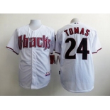 Men's Arizona Diamondbacks #24 Yasmany Tomas White Jersey