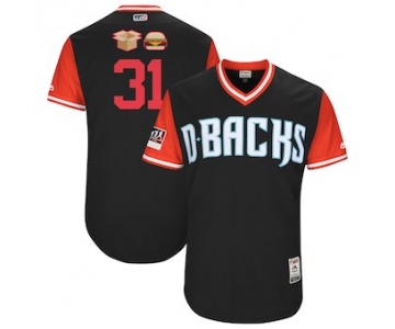 Men's Arizona Diamondbacks 31 Brad Boxberger Majestic Black 2018 Players' Weekend Authentic Jersey